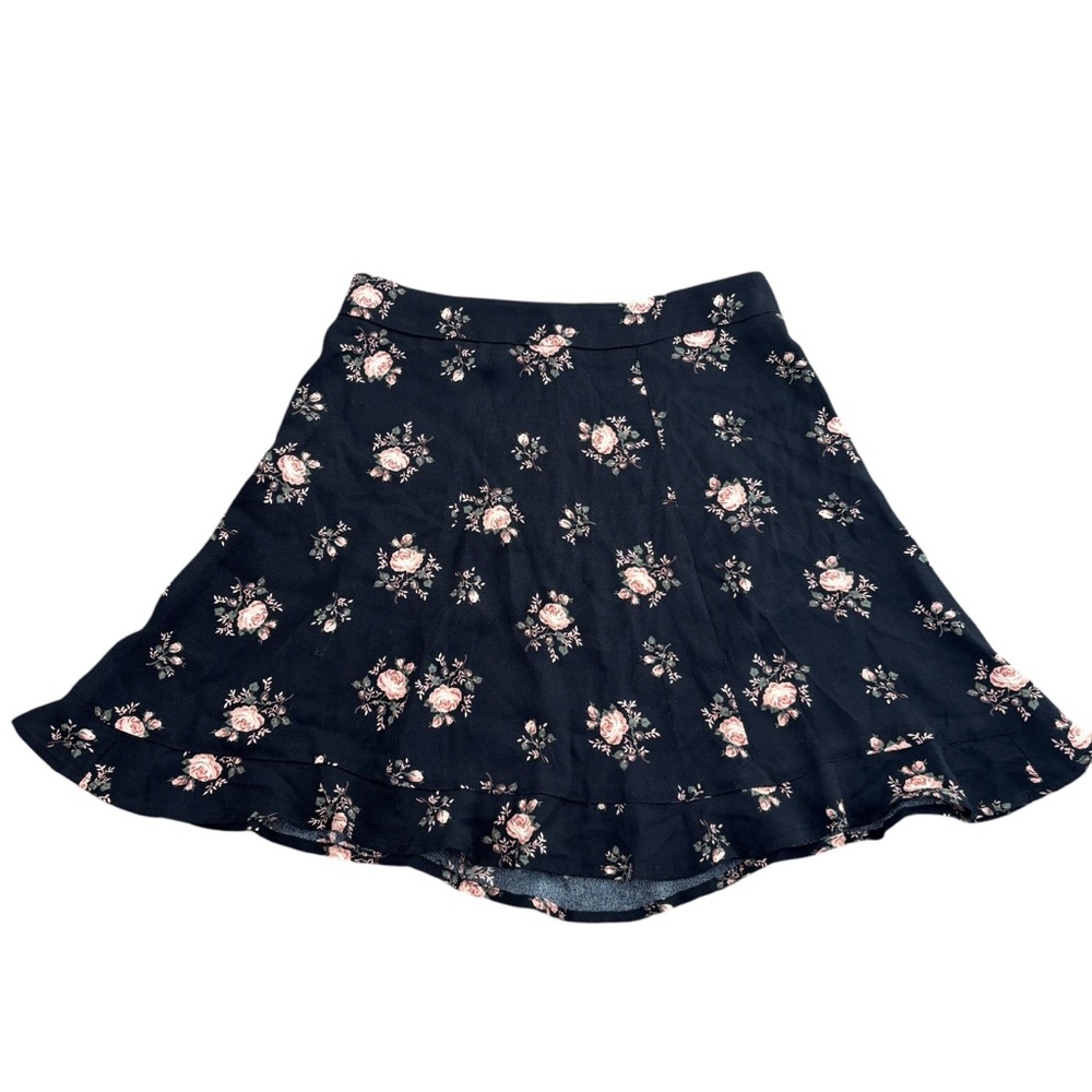 Reformation Floral Print Black Boho Cottagecore Mini Skirt Size 2 - Picture 4 of 7